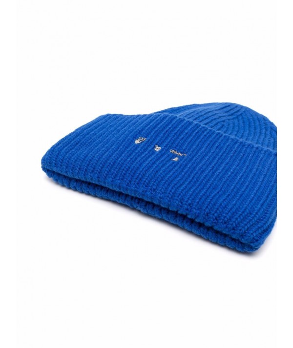 off white beanie blue